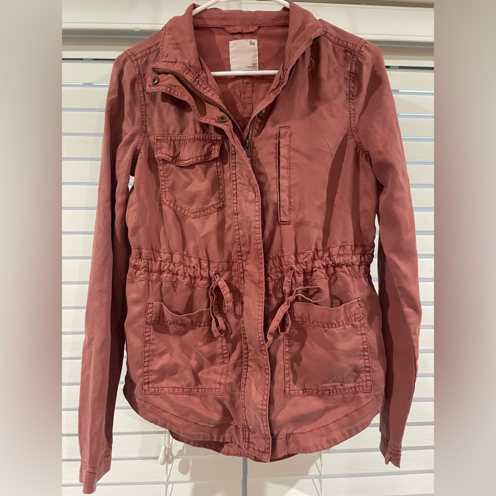 So (kohl’s brand) fall jacket. So cute and soft! Extra Small.